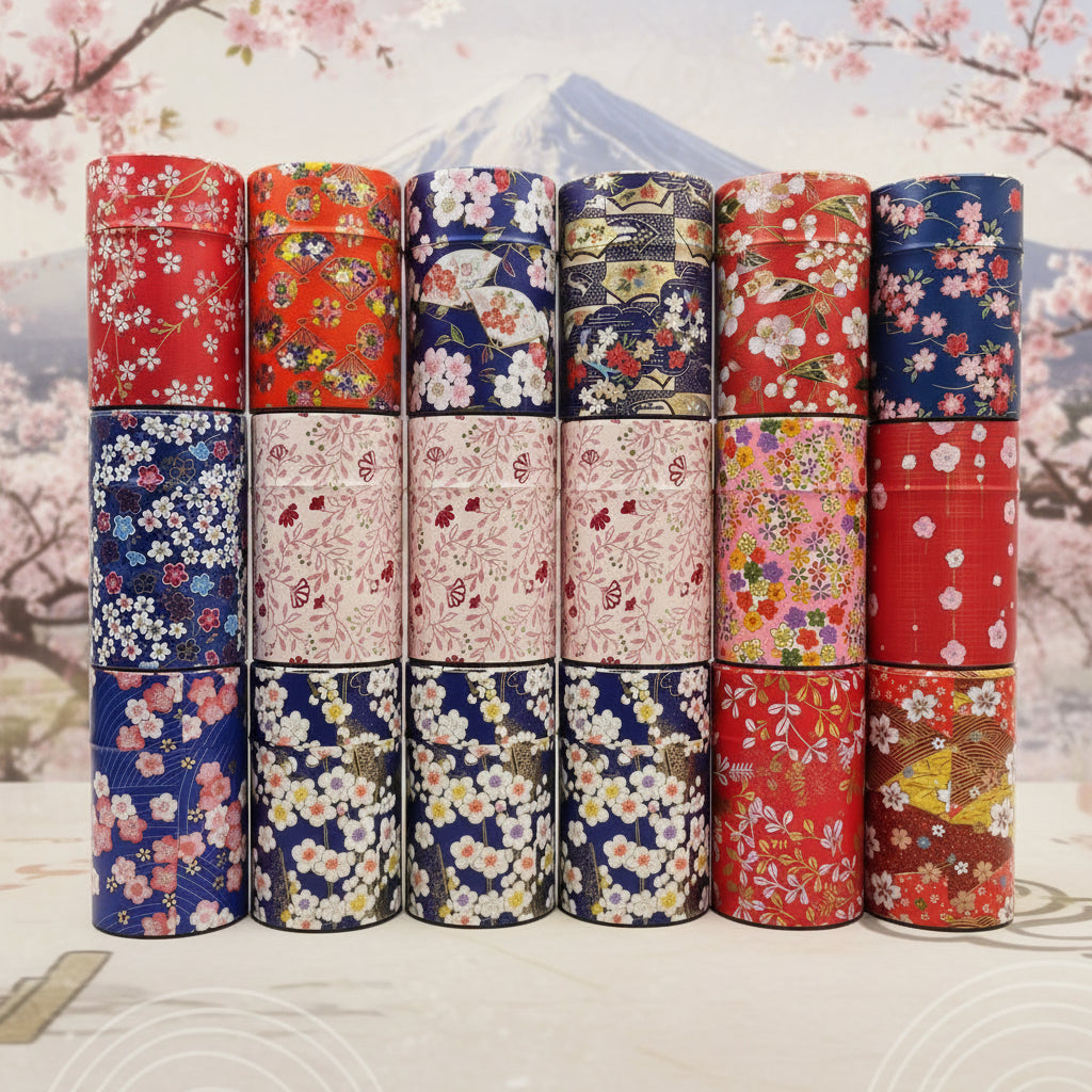 Tea and Whisk Chazutsu Washi Tea Canister - Thumbnail 3