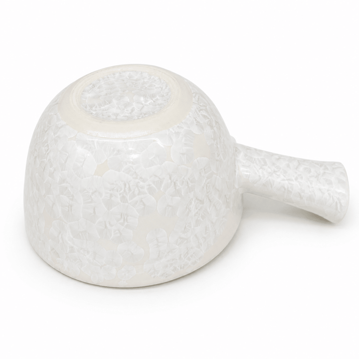 Frost Bloom -Japanese Kyoto Ice Crystal Glaze Kyusu Teapot - Tea and Whisk