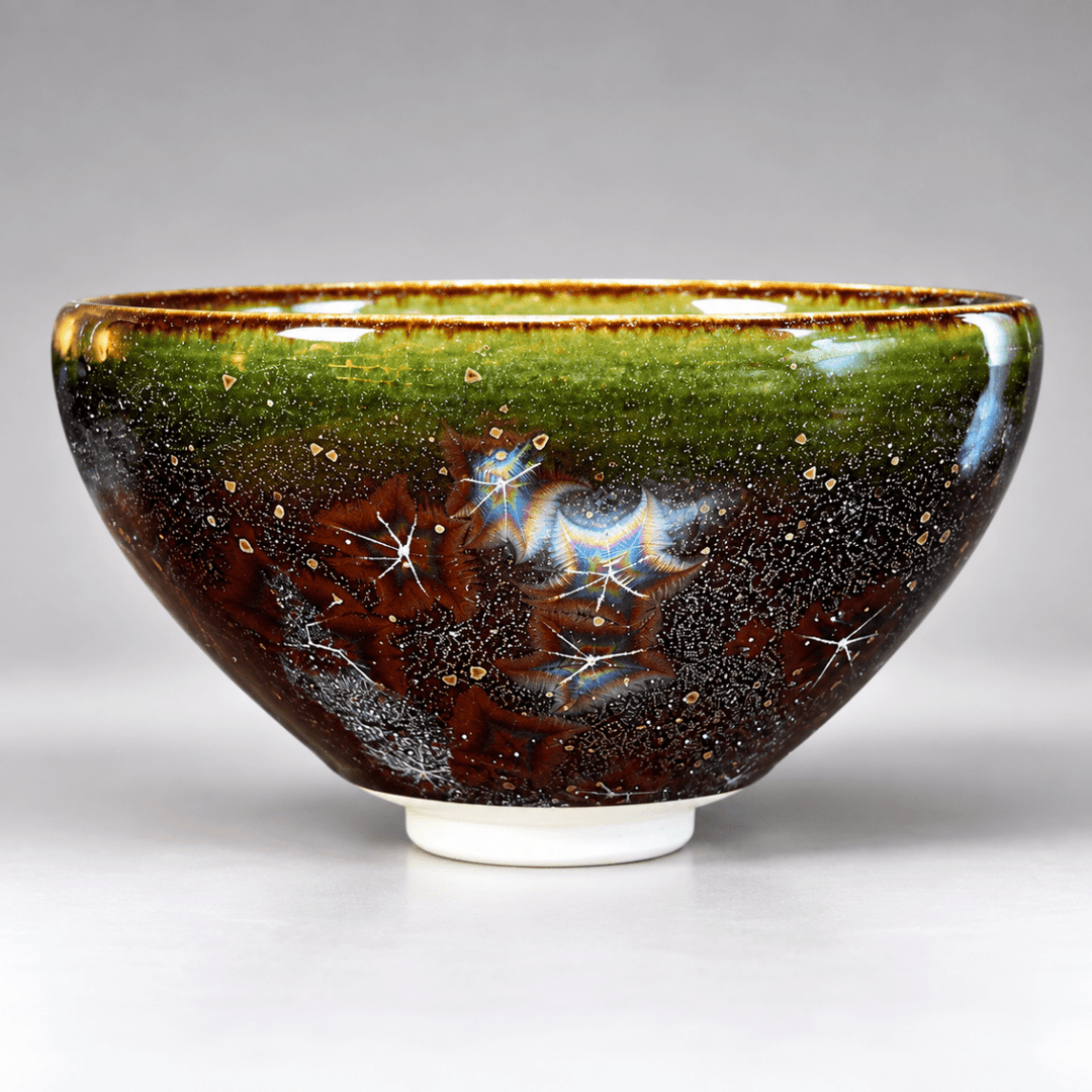 Galaxy - Kyoyaki Tenmoku Japanese Handmade Matcha Bowl - Tea and Whisk