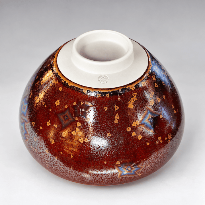 Galaxy - Kyoyaki Tenmoku Japanese Handmade Matcha Bowl - Tea and Whisk