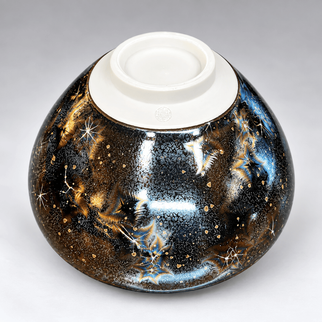 Galaxy - Kyoyaki Tenmoku Japanese Handmade Matcha Bowl - Tea and Whisk
