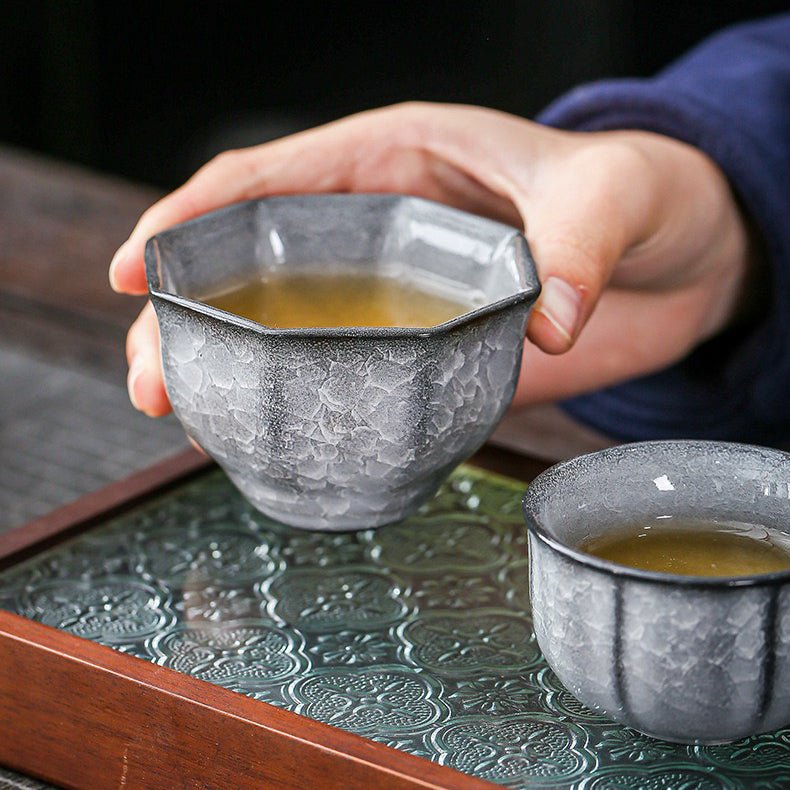 Glacial Silence - Rare Ice Crystallization Glaze Transformation Collection - Tea and Whisk