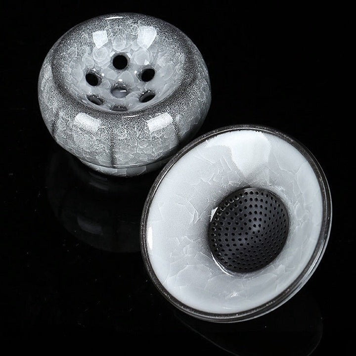 Glacial Silence - Rare Ice Crystallization Glaze Transformation Collection - Tea and Whisk