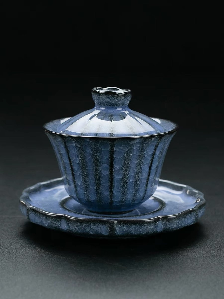 Glacial Silence - Rare Ice Crystallization Glaze Transformation Collection - Tea and Whisk