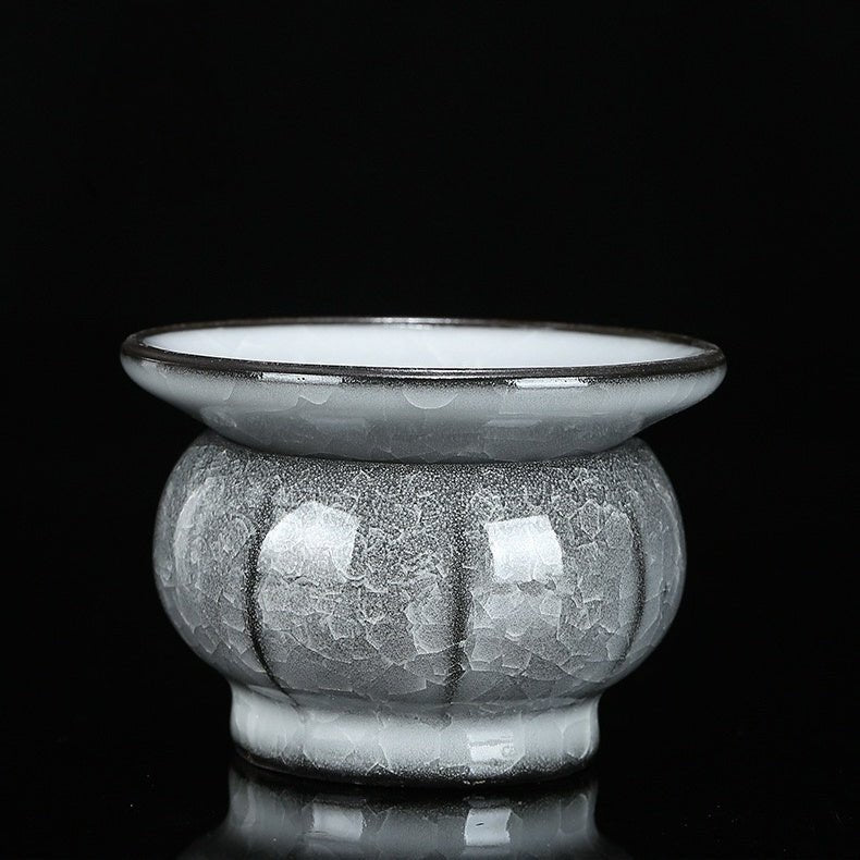 Glacial Silence - Rare Ice Crystallization Glaze Transformation Collection - Tea and Whisk