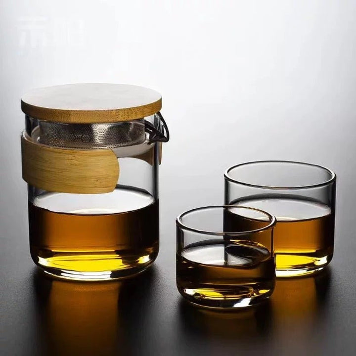 Glass Ez Brewer Travel Tea Set - Tea and Whisk