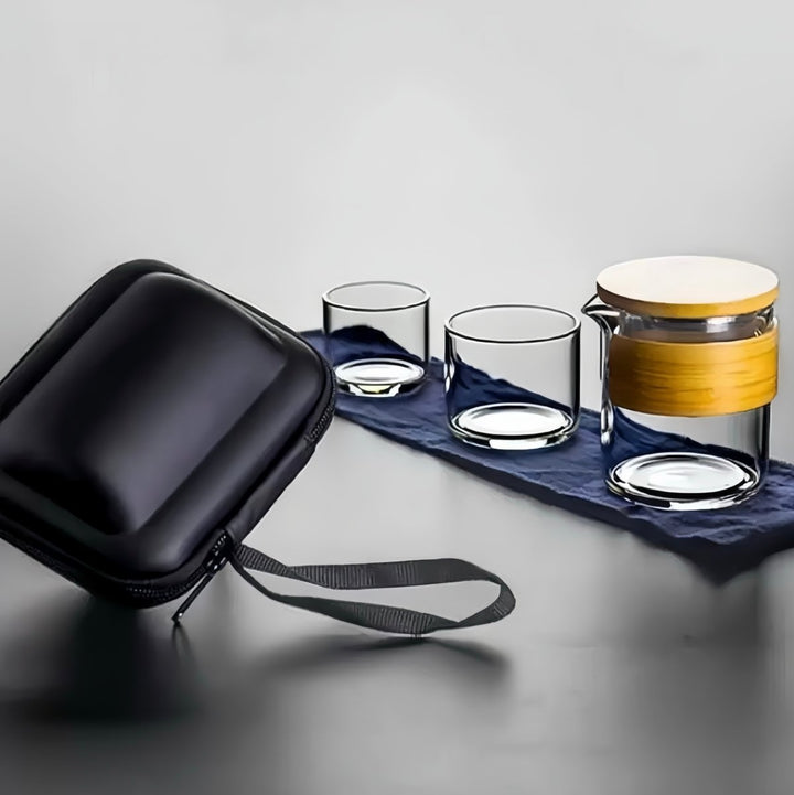 Glass Ez Brewer Travel Tea Set - Tea and Whisk