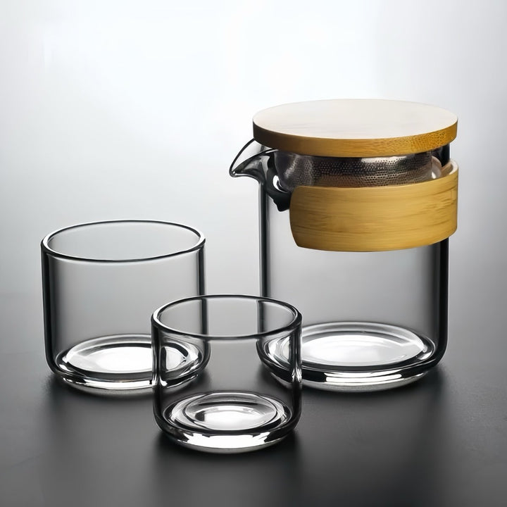 Glass Ez Brewer Travel Tea Set - Tea and Whisk