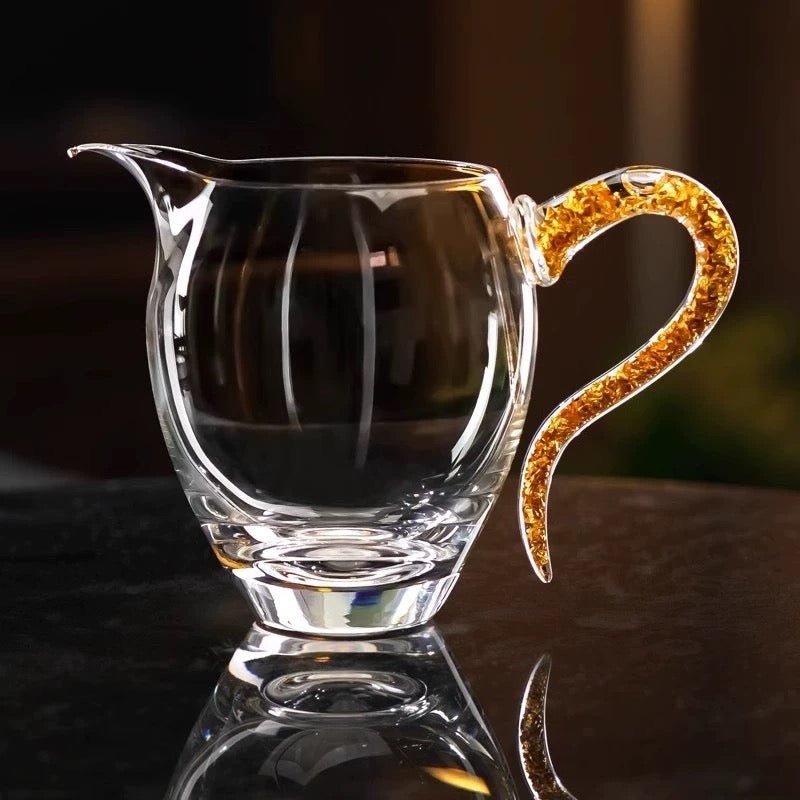 Golden Foils Glass Fairness Cup - Tea and Whisk