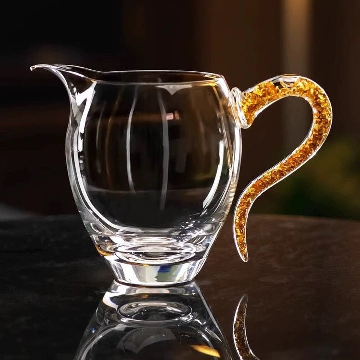 Golden Foils Glass Fairness Cup - Tea and Whisk