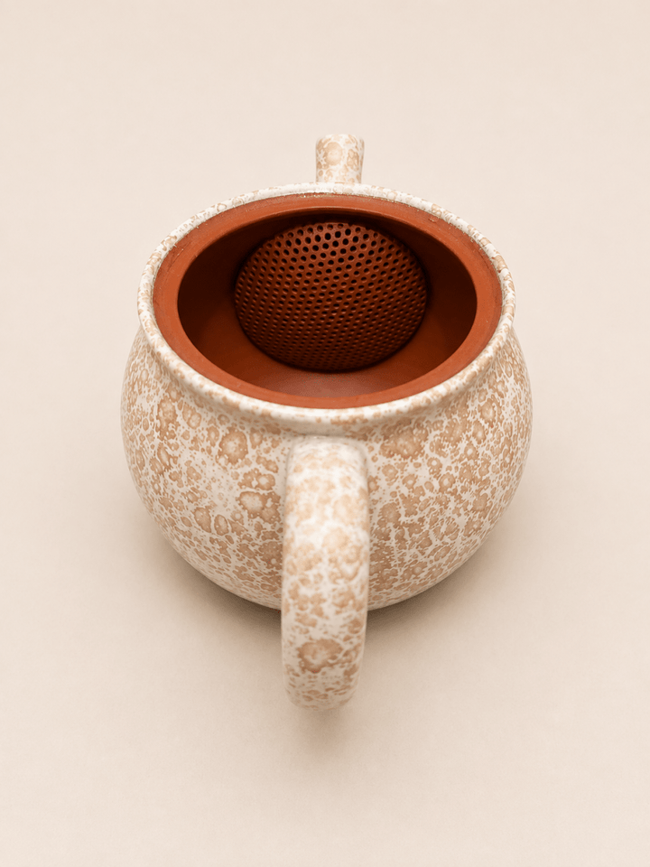Golden Snow -Japanese Master Shouryu Royal Gold Tenmoku Teapot - Tea and Whisk