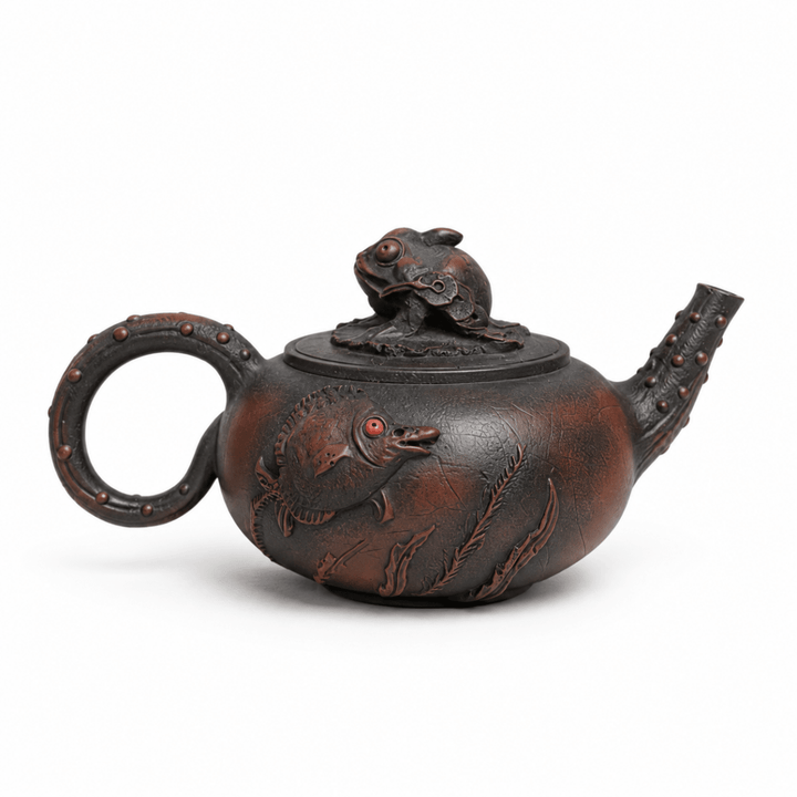 Guardian of Fortune -Jianshui Master Handcrafted Teapot - Tea and Whisk