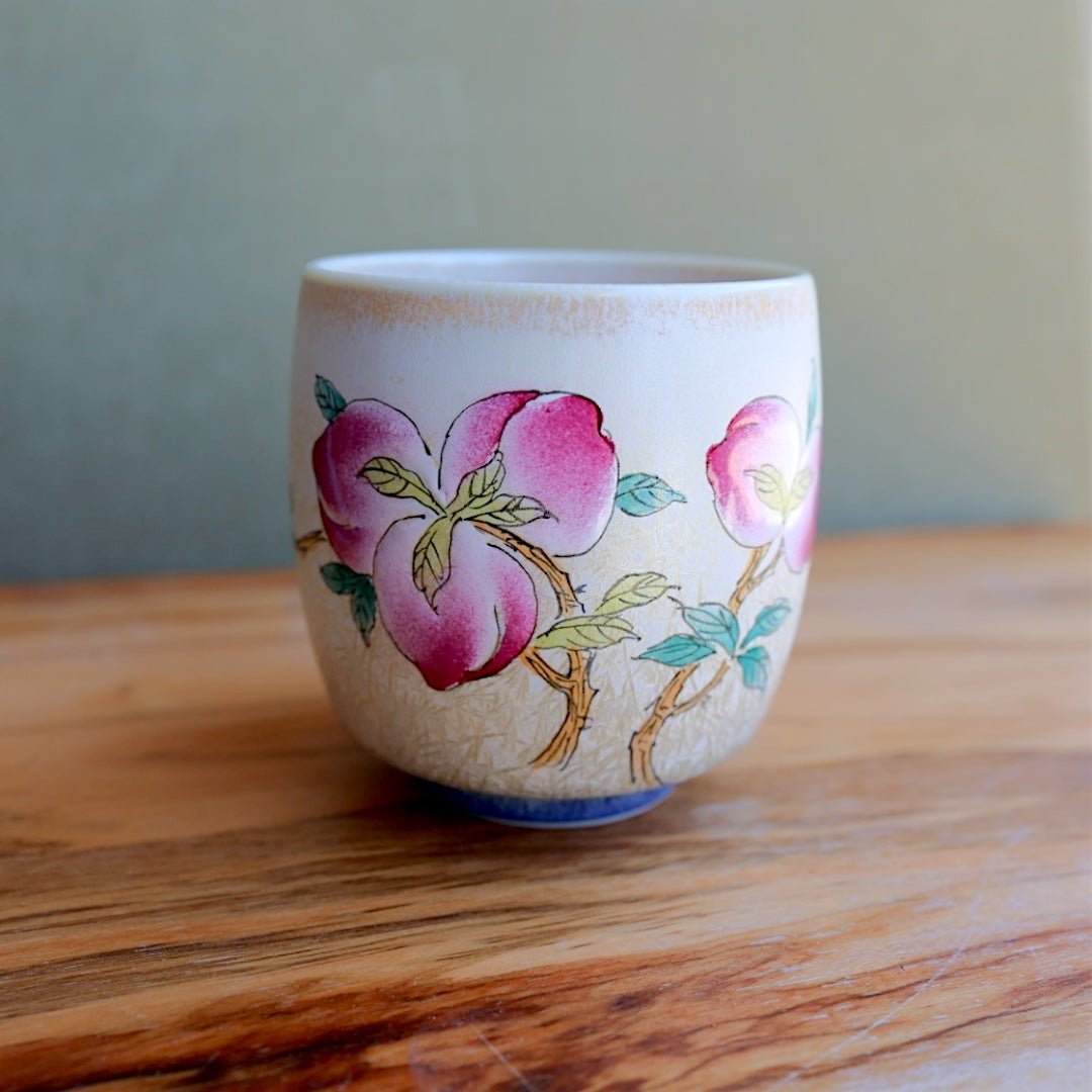 Hand - Painted Blossoming Florals Jingdezhen Teacups - Tea and Whisk