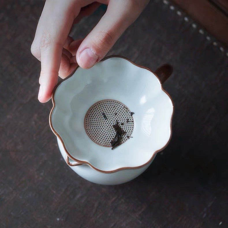 Hand-Painted Garden Rabbits Ru Kiln Gaiwan Set - Tea and Whisk