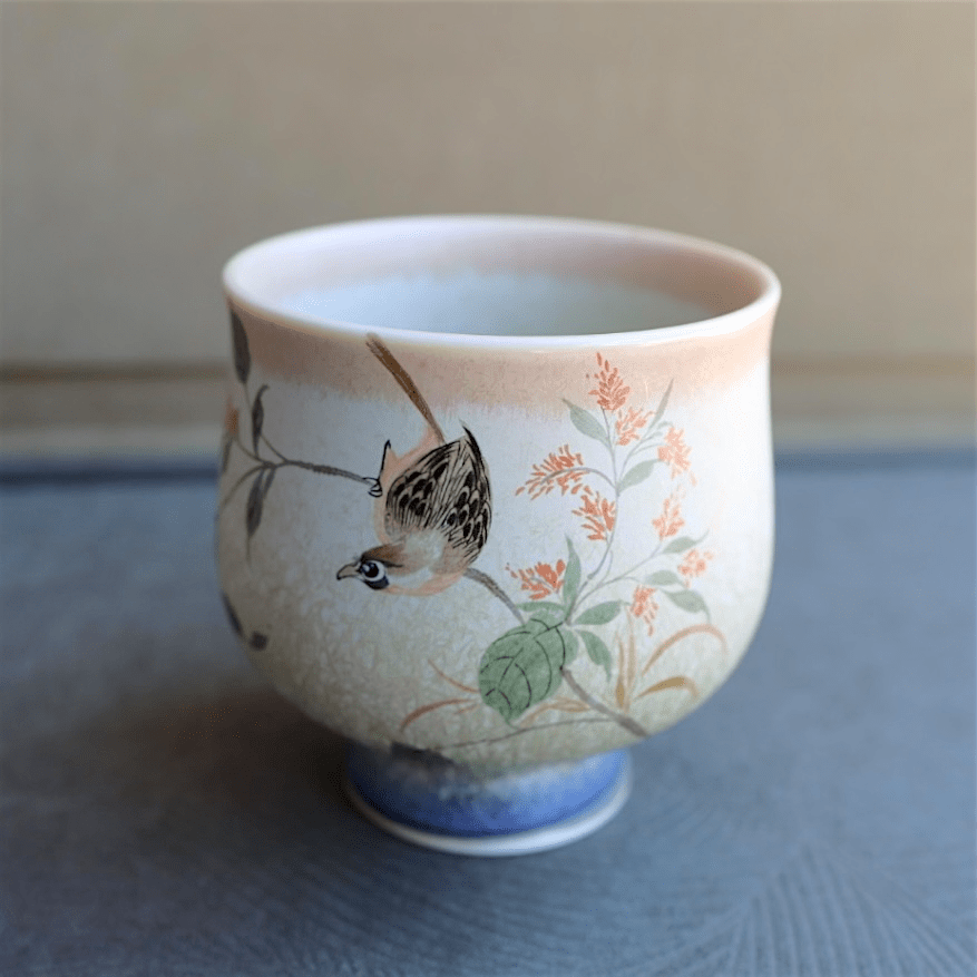 Hand - Painted Jade Garden Jingdezhen Teacups - Tea and Whisk