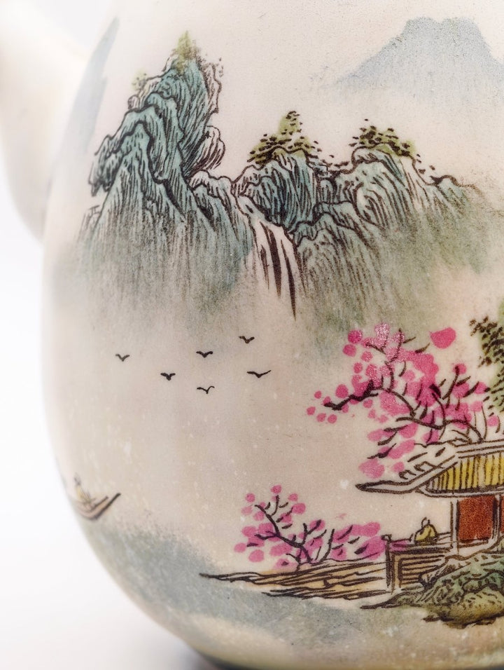Hand-Painted "Shanshui" Jingdezhen Teapots - Tea and Whisk