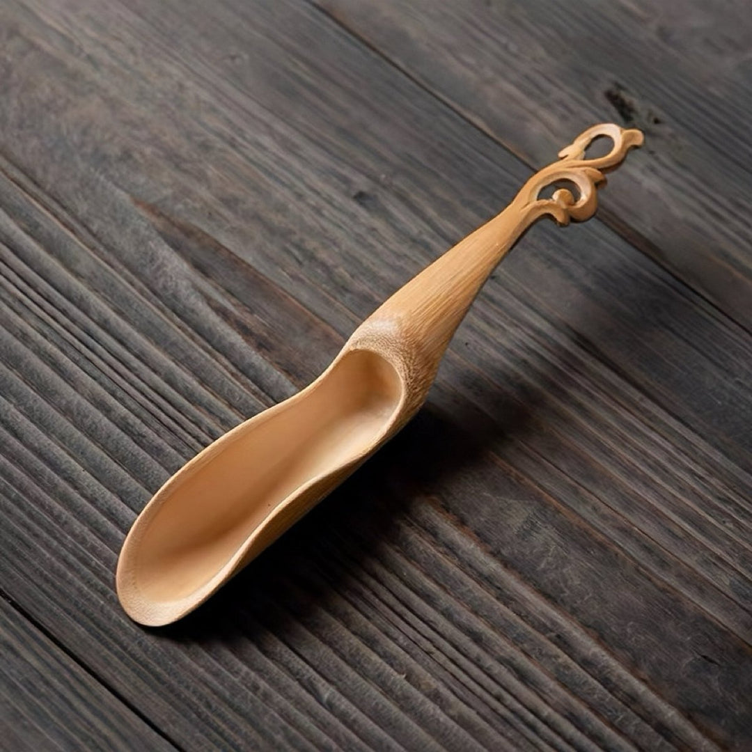 Handcrafted Bamboo Ruyi Tea Scoop - Tea and Whisk