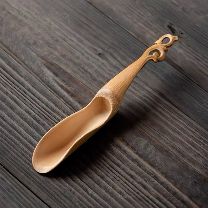 Handcrafted Bamboo Ruyi Tea Scoop - Tea and Whisk
