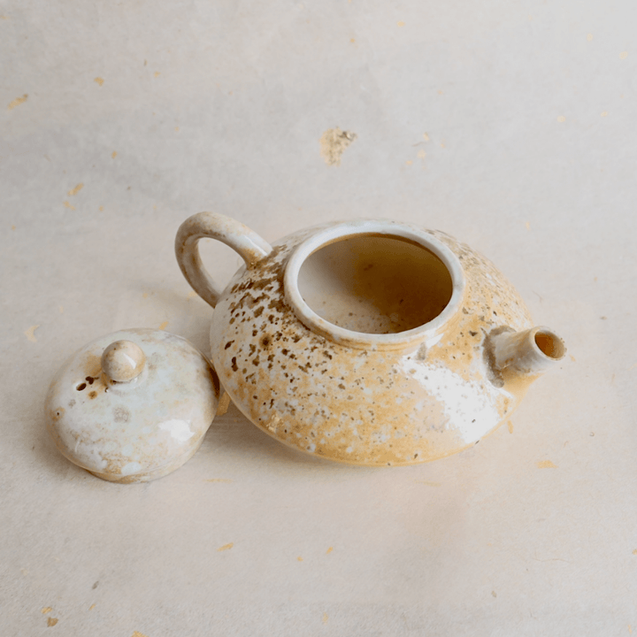 Handcrafted Jingdezhen Wood - Fired Teapot - Tea and Whisk