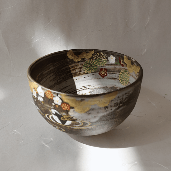 Handcrafted "Oshidori" Kyoyaki Matcha Bowl - Tea and Whisk