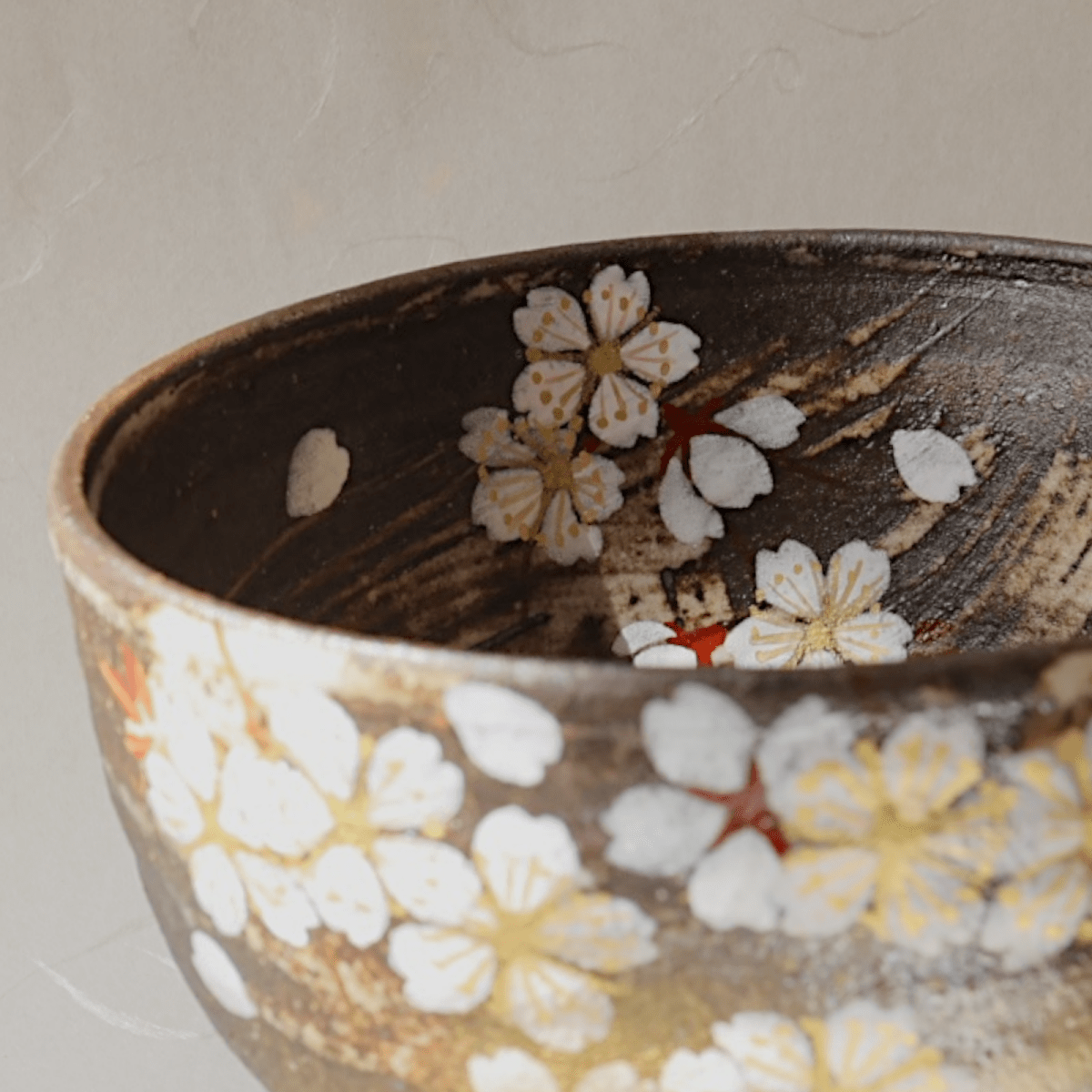 Tea and Whisk Sakura Kyoyaki Matcha Bowl - Thumbnail 4