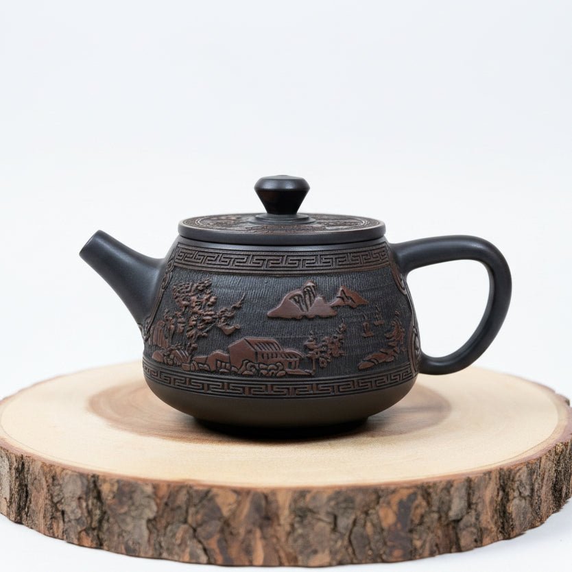Hidden Village- Master Handmade Jianshui Teapot - Tea and Whisk