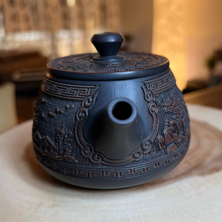 Hidden Village- Master Handmade Jianshui Teapot - Tea and Whisk