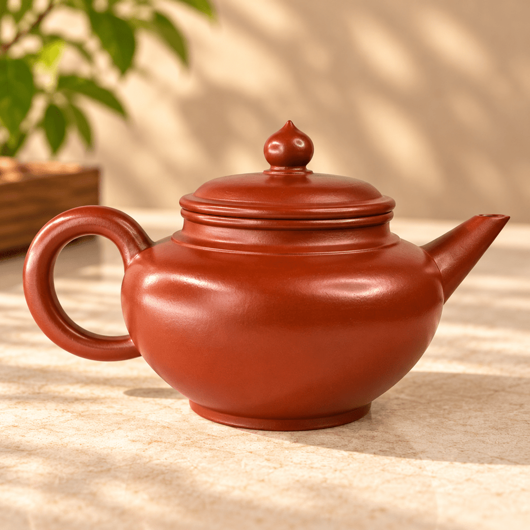 Imperial Crimson – Handmade Yixing Dahongpao Zhuni Shuiping Teapot | 150ml - Tea and Whisk