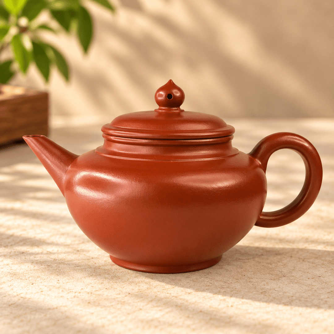 Imperial Crimson – Handmade Yixing Dahongpao Zhuni Shuiping Teapot | 150ml - Tea and Whisk