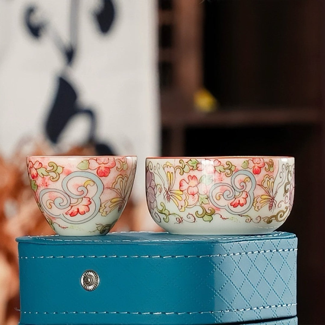 Imperial Peony Travel Tea Set - Tea and Whisk