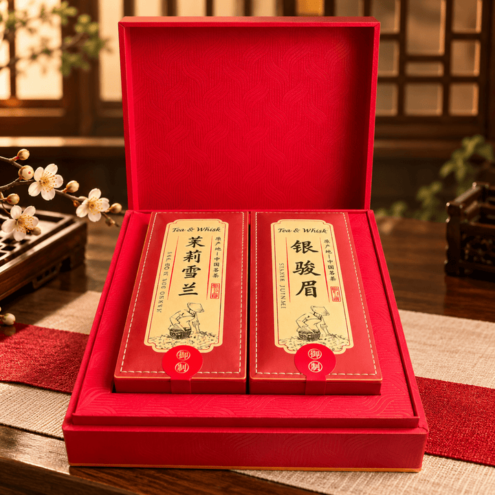 Imperial Tea Duo – Premium White & Black Tea with Gift Box Set - Tea and Whisk