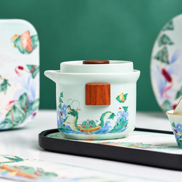 Jade Dragon Voyage Travel Tea Set - Tea and Whisk