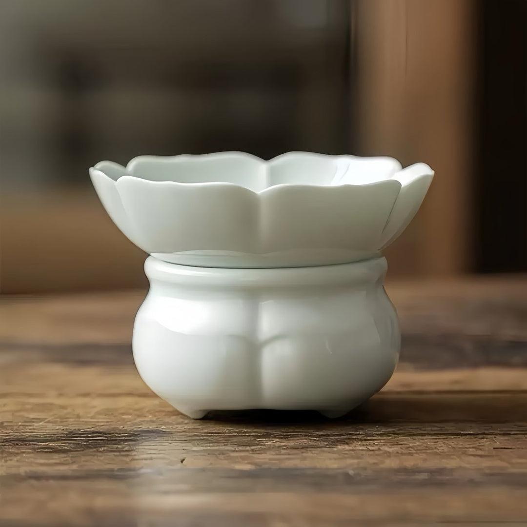 Jade White Porcelain Gongfu Tea Strainer - Tea and Whisk