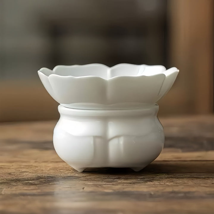 Jade White Porcelain Gongfu Tea Strainer - Tea and Whisk