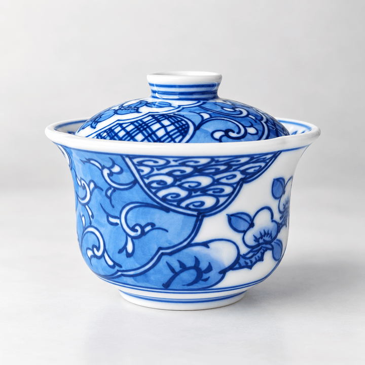 Japanese Handcrafted Arita-yaki Qinghua Porcelain Gaiwan 100ml - Tea and Whisk