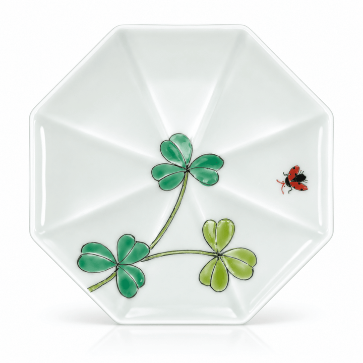 Japanese Handcrafted Arita-yaki Qinghua Porcelain Tea Plate - Tea and Whisk