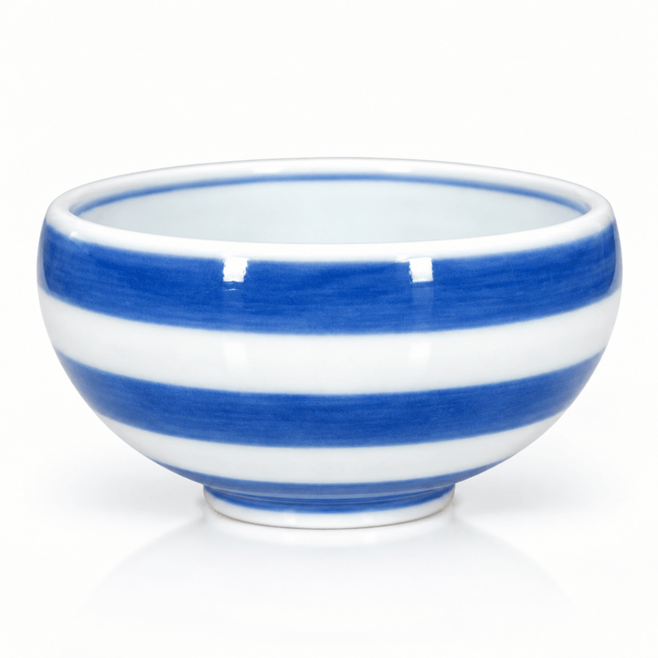 Japanese Handcrafted Arita-yaki Qinghua Porcelain Teacup - Tea and Whisk