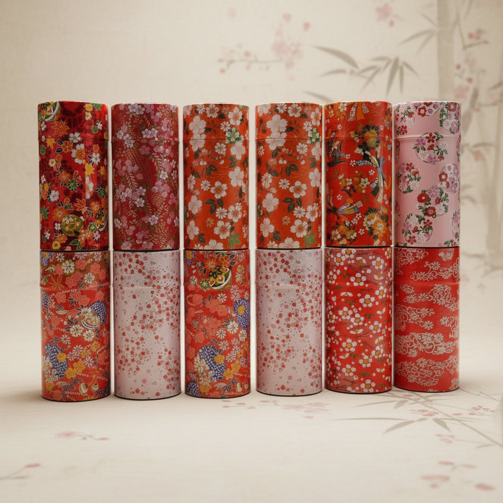 Tea and Whisk Chazutsu Washi Tea Canister - Thumbnail 2