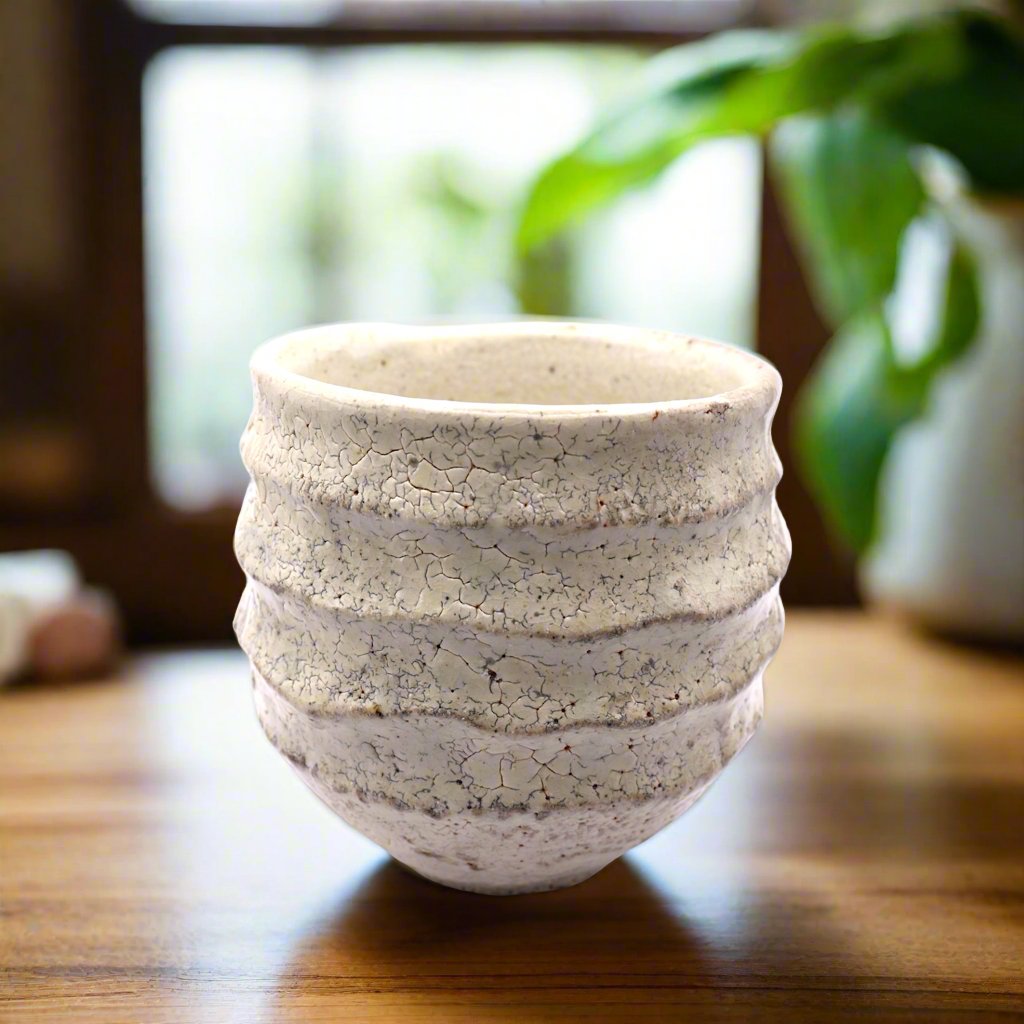 Japanese Handmade KImogashina Teacup - Kohiki - Tea and Whisk