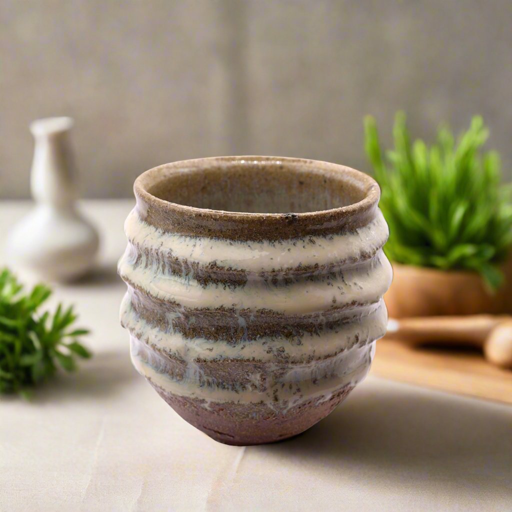 Japanese Handmade KImogashina Teacup - Madara - Tea and Whisk