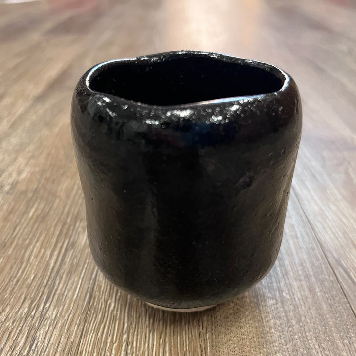 Japanese Handmade Kyoyaki Raku Teacup - Kuro Usagi - Tea and Whisk