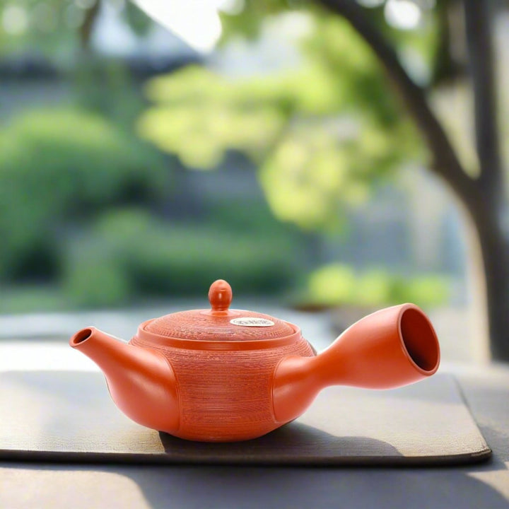 Japanese Handmade Kyusu Teapot - Hinoteri - Tea and Whisk