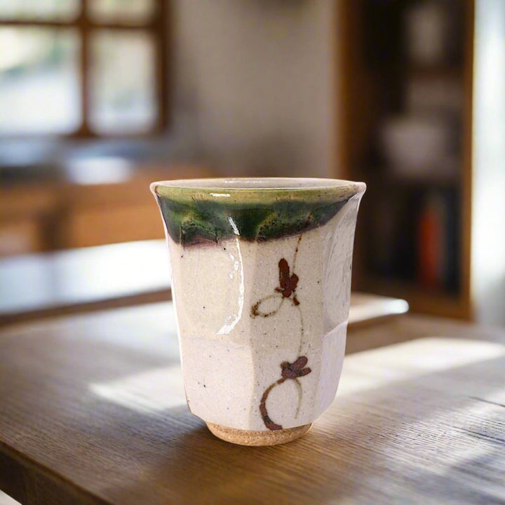 Japanese Handmade Teacup - Asatsuyu - Tea and Whisk