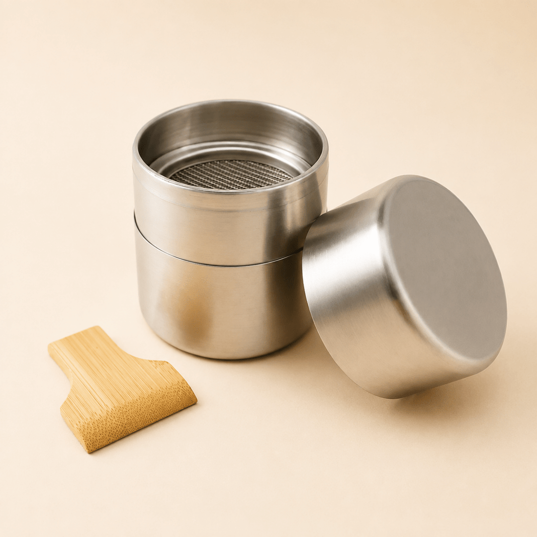 Japanese Matcha Sifter & Storage 2 in 1 Canister - Tea and Whisk