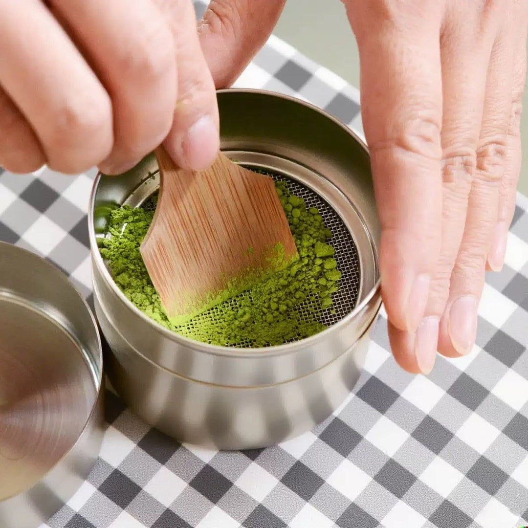 Japanese Matcha Sifter & Storage 2 in 1 Canister - Tea and Whisk