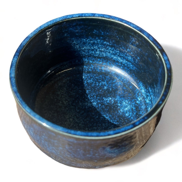 Japanese Minoyaki Matcha Bowl - Midnight Ocean - Tea and Whisk