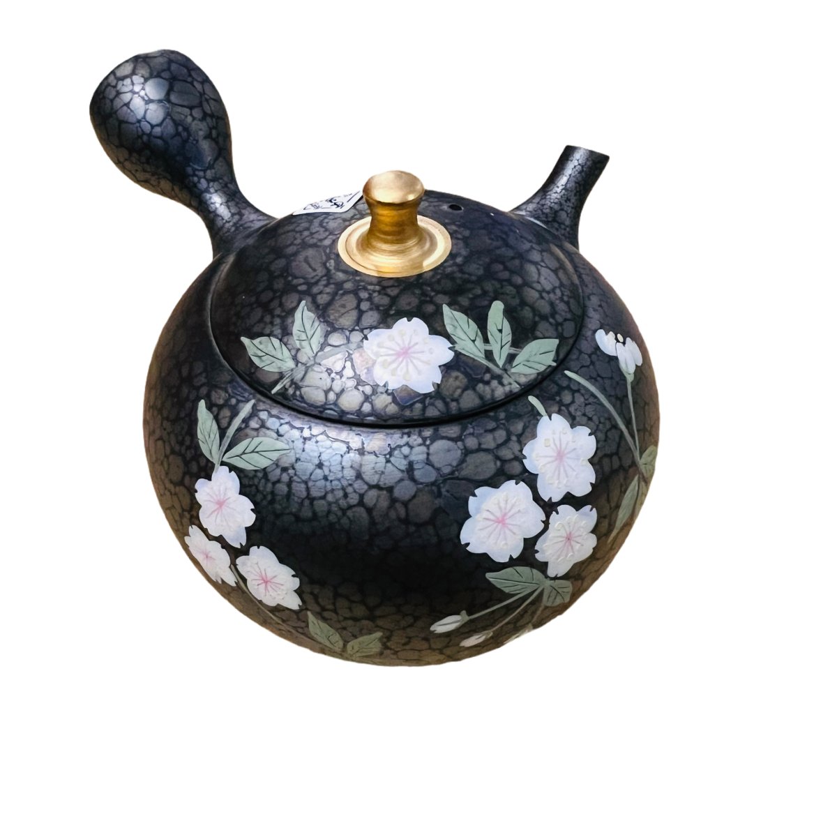 Japanese Shouryu Tenmoku Teapot - Midnight Sakura - Tea and Whisk