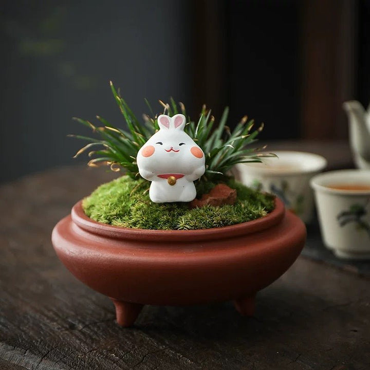 Japanese Style Clay Animal Tea pet - Tea and Whisk