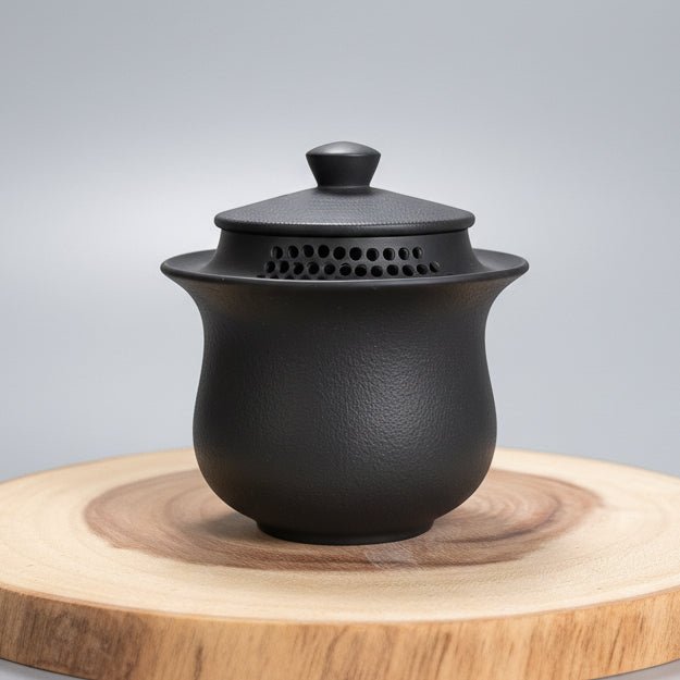 Jianshui All Black Clay Handmade Easy Gaiwan - Tea and Whisk