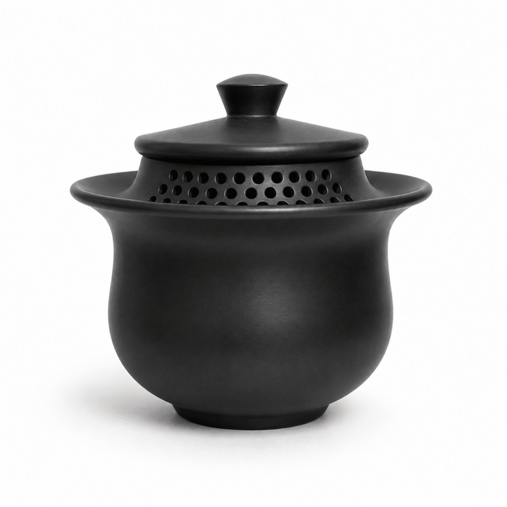 Jianshui All Black Clay Handmade Easy Gaiwan - Tea and Whisk